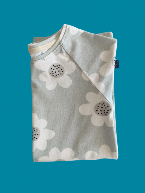 T-shirt manches courtes raglan fleurs XXL : vue du t-shirt plié
