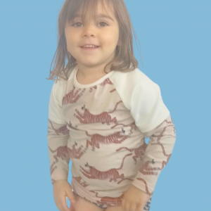 T-shirt manches longues raglan tigre Chiche !