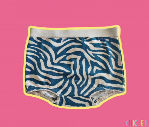 Boxers for girls from the Chiche brand! with a tiger stripes print. high waist low cutout.